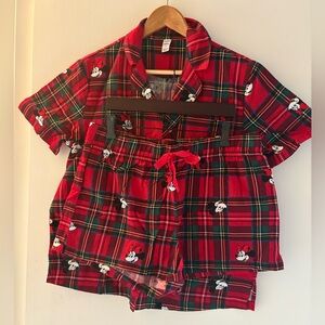 Old Navy Red and Black Plaid Pajama Set